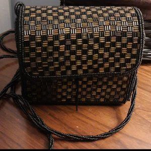 Vintage Beaded Mini Crossbody Bag